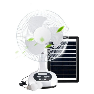 Table Fans Rechargeable Power  with Solar Panel Energy Solar Electric Fan Lanterns Camping Led Light Solar Fan