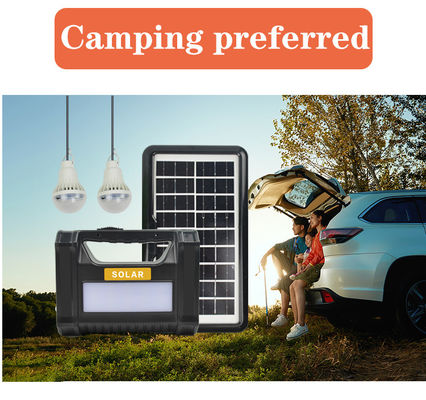 Outdoor Camping Solar Mobile Lighting System Compact 3W Solar Led Light Kit
