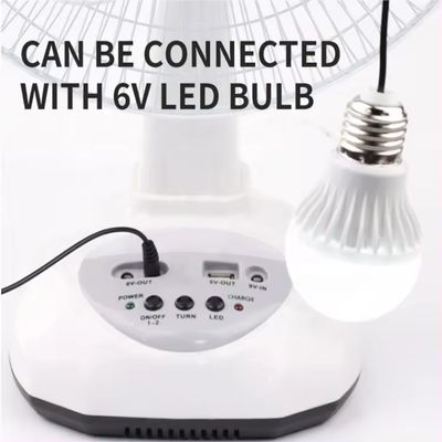 Mobile Phone Charging Solar Panel Rechargeable Fan Outdoor Household  With Remote LED Light