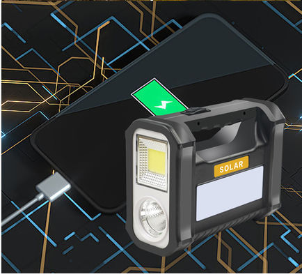 Portable Outdoor Activity Solar Battery Lighting Kit With Flashlight / Power Bank