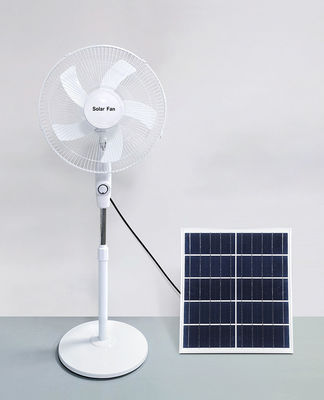 16  Inches Solar Powered Rechargeable Fan 12V With Air Cooling Motor Lithium Battery