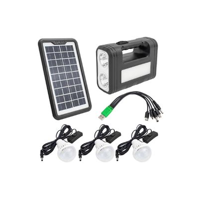 Multifunction Portable Mini Home Outdoor Led Camping Solar Searchlight Energy Lighting System Kit