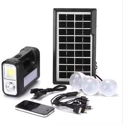 4500mAh Battery Solar Powered Lighting System Solar Emergency Lighting System ABS