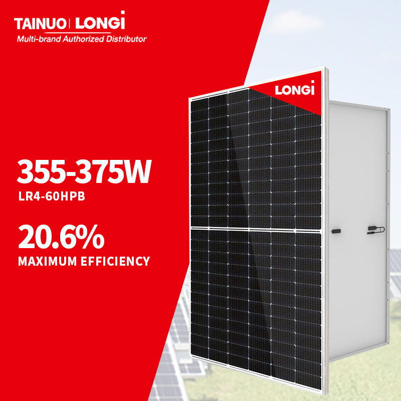 TAINUO Longi Himo 4m LR4-60HPB All Black Mono Panel Solar 365W 370W ...